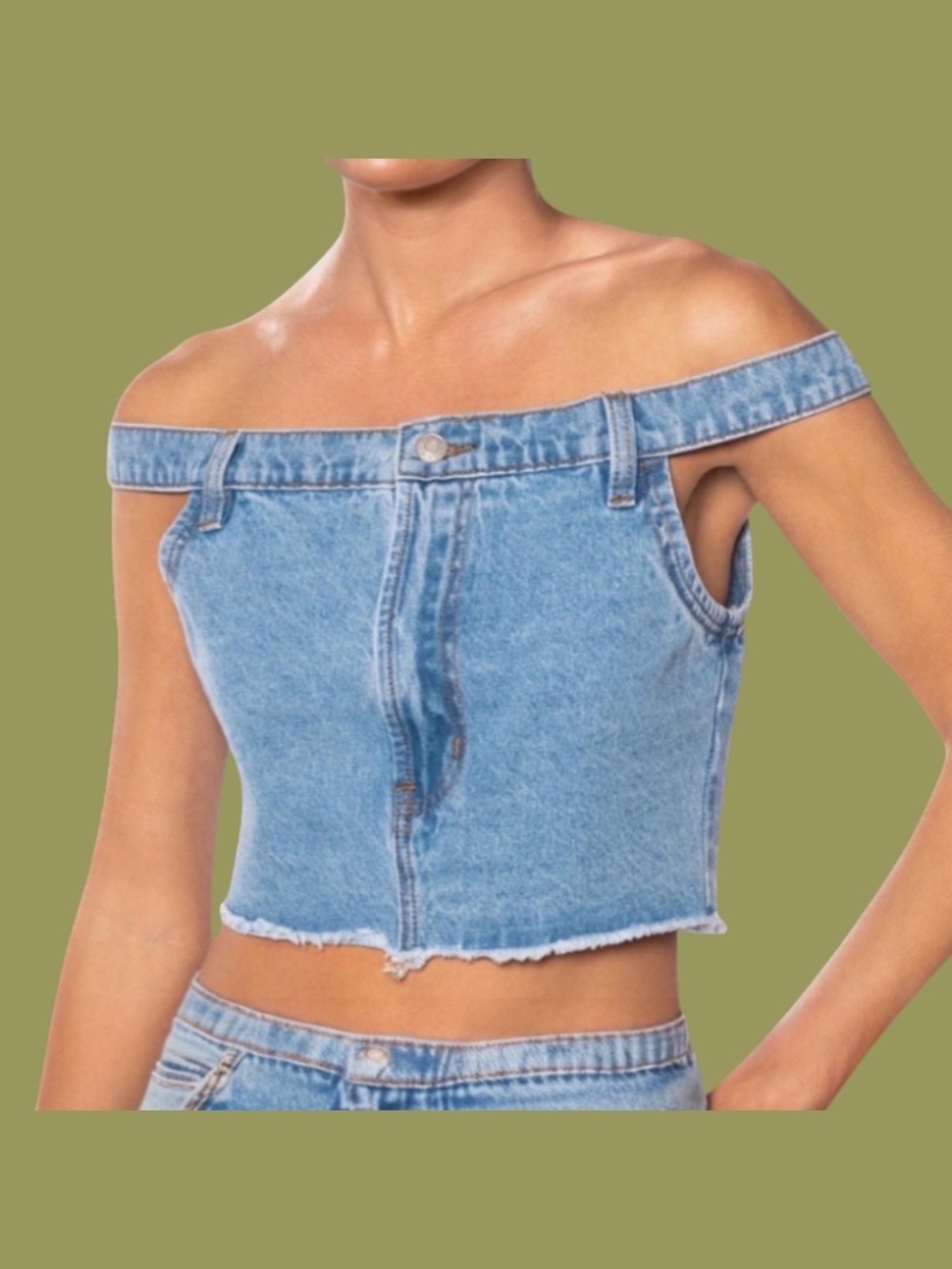 NWT. AKIRA Like So Denim Top